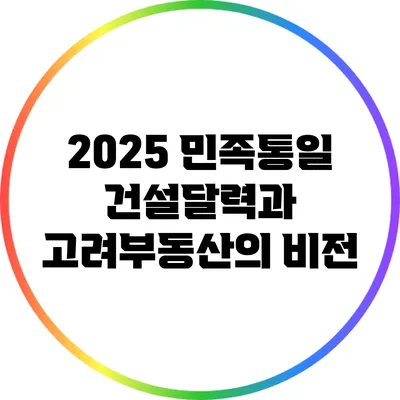 2025 민족통일 건설달력과 고려부동산의 비전