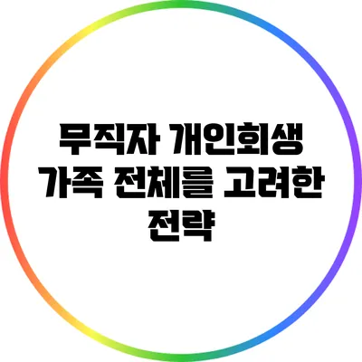무직자 개인회생: 가족 전체를 고려한 전략