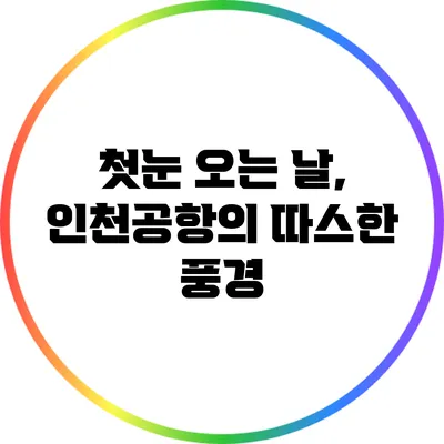 첫눈 오는 날, 인천공항의 따스한 풍경