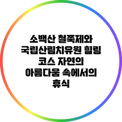 소백산 철쭉제와 국립산림치유원 힐링 코스: 자연의 아름다움 속에서의 휴식