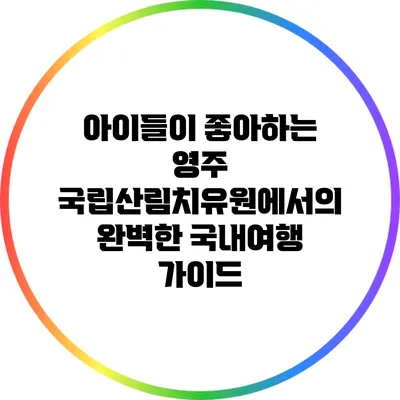 아이들이 좋아하는 영주 국립산림치유원에서의 완벽한 국내여행 가이드