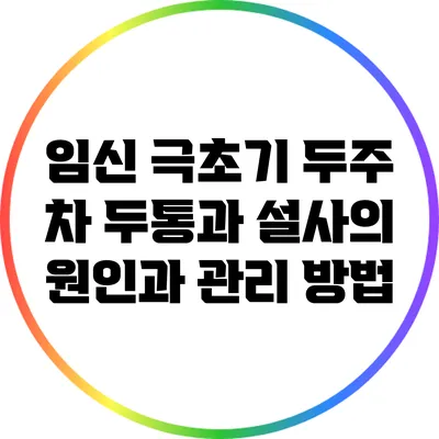임신 극초기 두주 차: 두통과 설사의 원인과 관리 방법